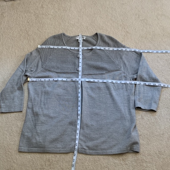 Sag Harbor Grey Sparkle 2 Button Cardigan Sweater 3/4sleeve size 1X - Picture 10 of 11